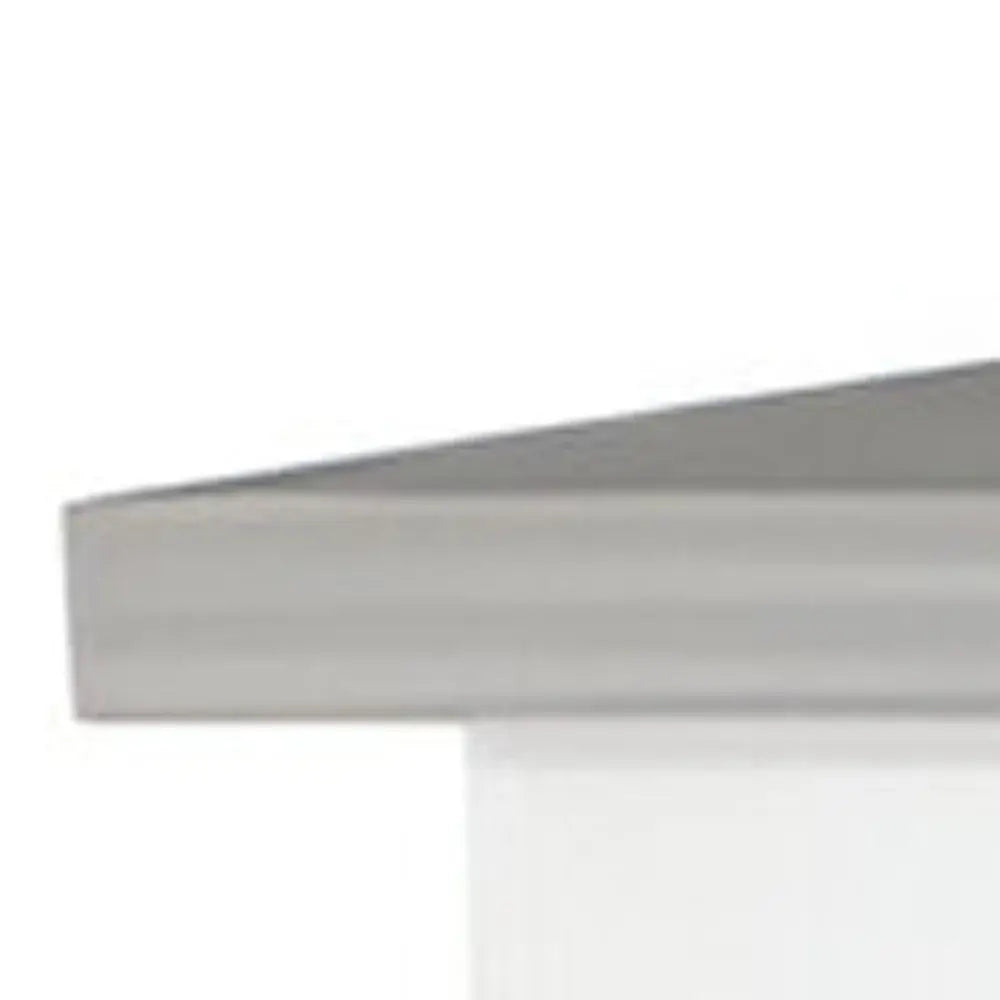 Marble and White Kitchen Island with Three Storage Shelves - Homeroots - Flyclothing LLC