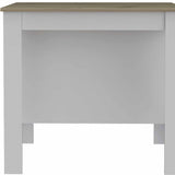 White and Brown 41" Kitchen Island With Storage - Homeroots - Flyclothing LLC