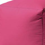 17" Cool Bright Hot Pink Solid Color Indoor Outdoor Pouf Ottoman