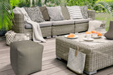 17" Taupe Polyester Cube Polka Dots Indoor Outdoor Pouf Ottoman - Homeroots