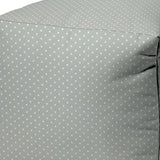 17" Green Polyester Cube Polka Dots Indoor Outdoor Pouf Ottoman - Homeroots