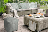 17" Green Polyester Cube Geometric Indoor Outdoor Pouf Ottoman - Homeroots