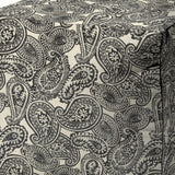 17" Gray Polyester Cube Paisley Indoor Outdoor Pouf Ottoman - Homeroots