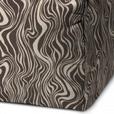 17" Brown Polyester Cube Abstract Indoor Outdoor Pouf Ottoman - Homeroots