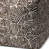 17" Black Polyester Cube Abstract Indoor Outdoor Pouf Ottoman - Homeroots