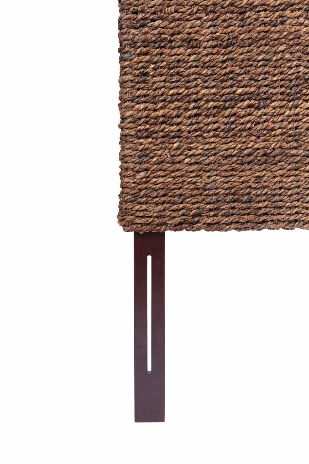 Brown Natural and Rustic Woven Banana Leaf Curved King Size Headboard - Homeroots - Flyclothing LLC