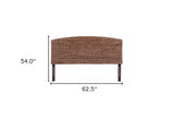 Brown Natural and Rustic Woven Banana Leaf Curved Queen Size Headboard - Homeroots - Flyclothing LLC