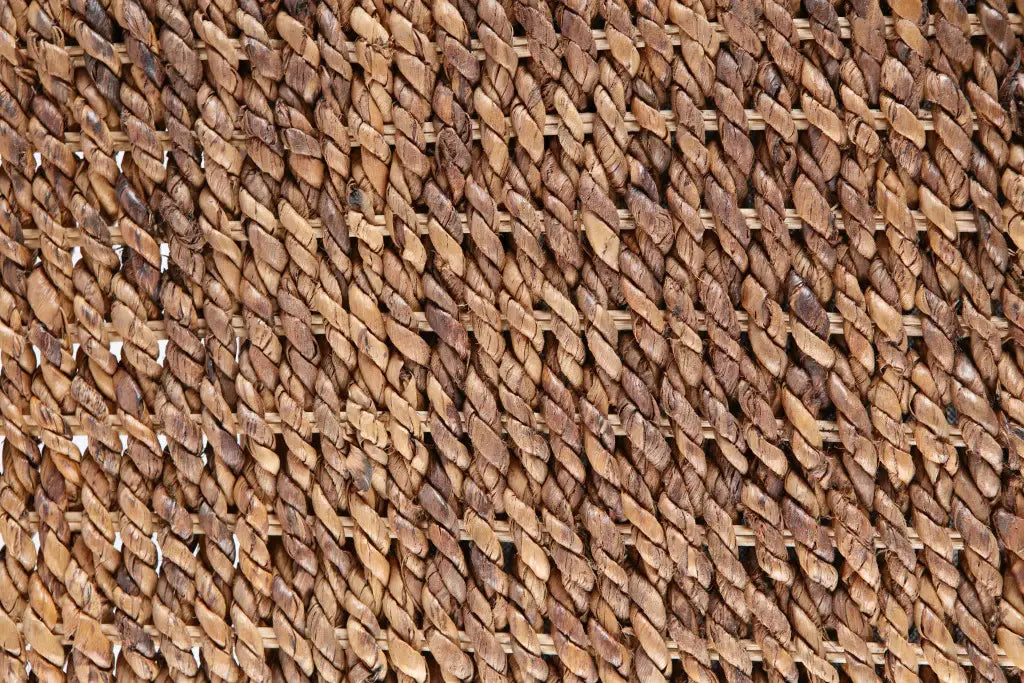 Brown Natural and Rustic Woven Banana Leaf Straight Queen Size Headboard - Homeroots - Flyclothing LLC
