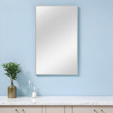 59" Silver Metal Framed Accent Mirror - Homeroots