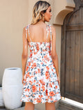 Floral Tiered Spaghetti Strap Dress - Trendsi