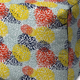 17" Green Cube Floral Indoor Outdoor Pouf Cover - Homeroots