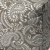 17" Taupe Cube Paisley Indoor Outdoor Pouf Cover - Homeroots