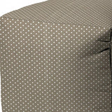 17" Taupe Cube Polka Dots Indoor Outdoor Pouf Cover - Homeroots