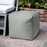 17" Green Cube Polka Dots Indoor Outdoor Pouf Cover - Homeroots