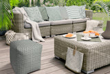 17" Green Cube Geometric Indoor Outdoor Pouf Cover - Homeroots
