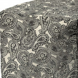 17" Gray Cube Paisley Indoor Outdoor Pouf Cover - Homeroots