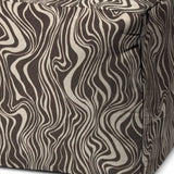17" Brown Cube Abstract Indoor Outdoor Pouf Cover - Homeroots