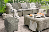 17" Gray Cube Indoor Outdoor Pouf Cover - Homeroots