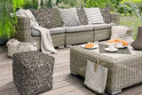 17" Black Cube Abstract Indoor Outdoor Pouf Cover - Homeroots