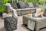 17" Black Cube Geometric Indoor Outdoor Pouf Cover - Homeroots