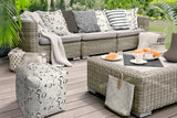 17" Gray Cube Indoor Outdoor Pouf Cover - Homeroots