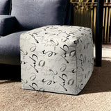 17" Gray Cube Indoor Outdoor Pouf Cover - Homeroots