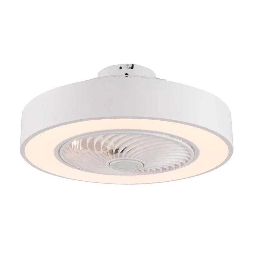 Contemporary White Ceiling Lamp And Fan - Homeroots