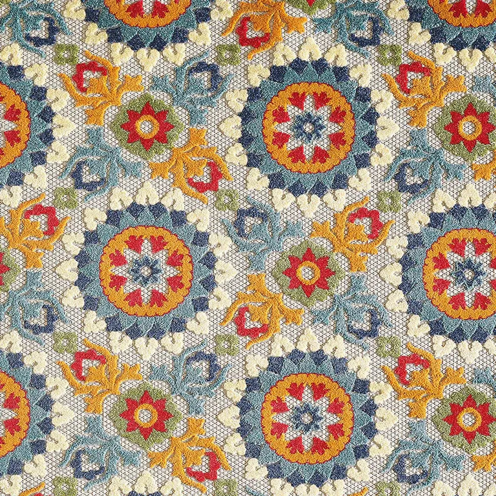 3' X 5' Orange And Ivory Moroccan Stain Resistant Indoor Outdoor Area Rug - Homeroots - Flyclothing LLC