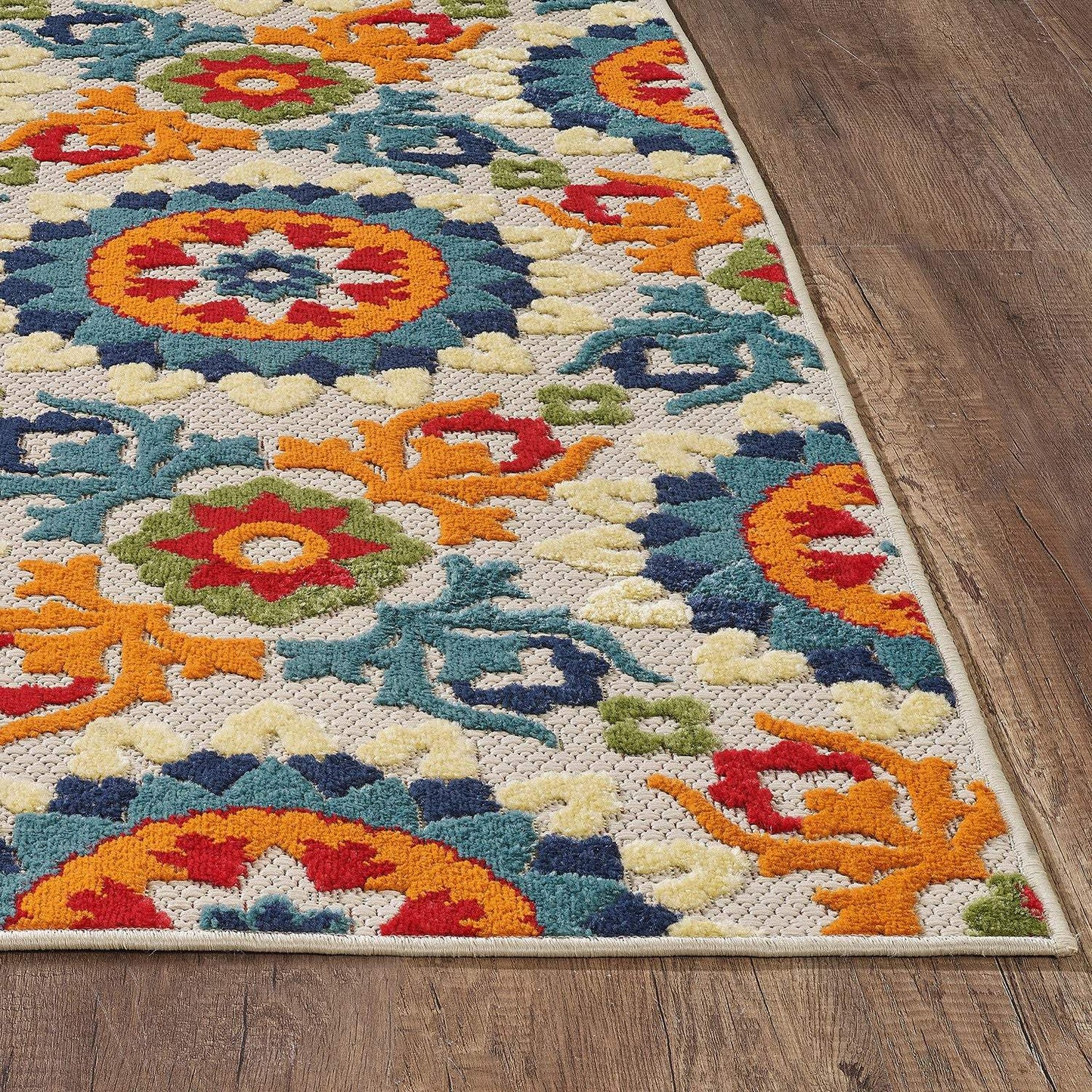 3' X 5' Orange And Ivory Moroccan Stain Resistant Indoor Outdoor Area Rug - Homeroots - Flyclothing LLC