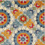 5' X 7' Orange And Ivory Moroccan Stain Resistant Indoor Outdoor Area Rug - Homeroots - Flyclothing LLC