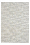 5' X 7' Ivory Geometric Handmade Area Rug - Homeroots