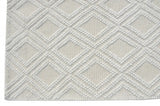 5' X 7' Ivory Geometric Handmade Area Rug - Homeroots - Flyclothing LLC