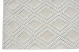 5' X 7' Ivory Geometric Handmade Area Rug - Homeroots