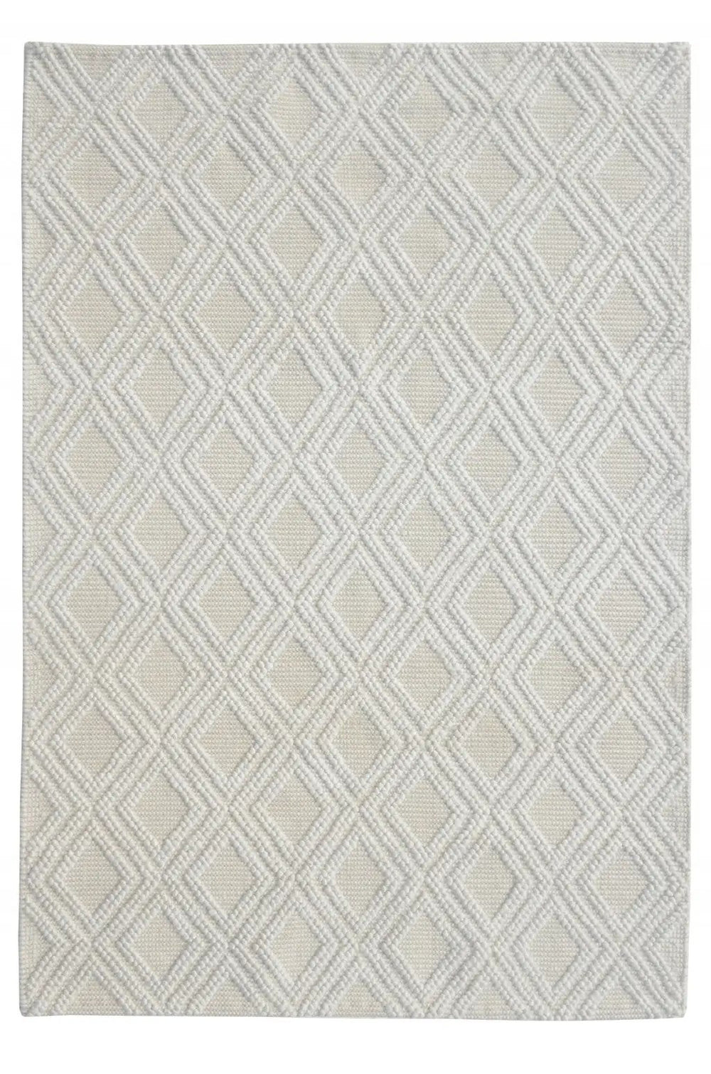 8' X 11' Ivory Geometric Handmade Area Rug - Homeroots