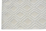 8' X 11' Ivory Geometric Handmade Area Rug - Homeroots