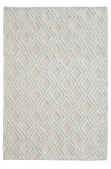 9' X 13' Ivory Diamond Lattice Modern Area Rug - Homeroots - Flyclothing LLC