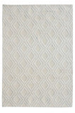 9' X 13' Ivory Diamond Lattice Modern Area Rug