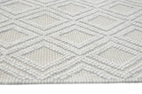9' X 13' Ivory Diamond Lattice Modern Area Rug - Homeroots - Flyclothing LLC