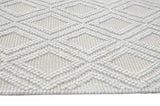9' X 13' Ivory Diamond Lattice Modern Area Rug - Homeroots - Flyclothing LLC
