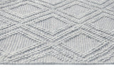 6' X 9' Gray Geometric Handmade Area Rug