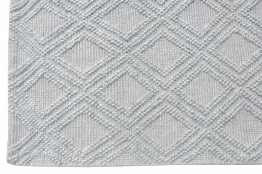 9' X 13' Gray Diamond Lattice Modern Area Rug - Homeroots - Flyclothing LLC