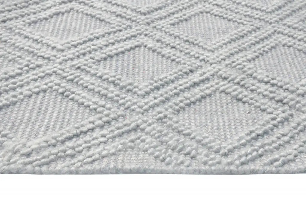 9' X 13' Gray Diamond Lattice Modern Area Rug - Homeroots - Flyclothing LLC