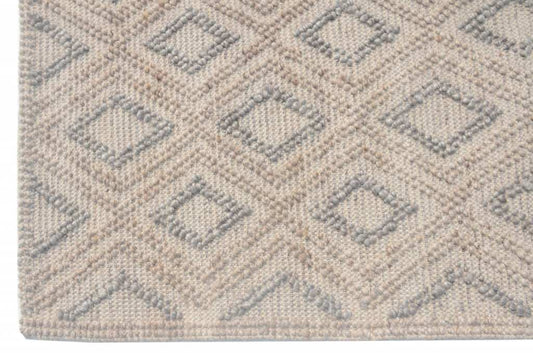 8' X 11' Natural Geometric Handmade Area Rug - Homeroots - Flyclothing LLC