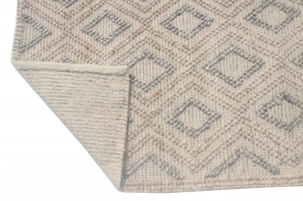 8' X 11' Natural Geometric Handmade Area Rug - Homeroots - Flyclothing LLC