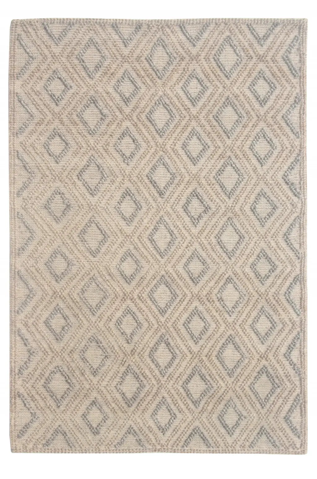 9' X 13' Tan Gray Diamond Lattice Modern Area Rug - Homeroots - Flyclothing LLC