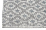 5' X 7' Gray and Ivory Geometric Handmade Area Rug - Homeroots