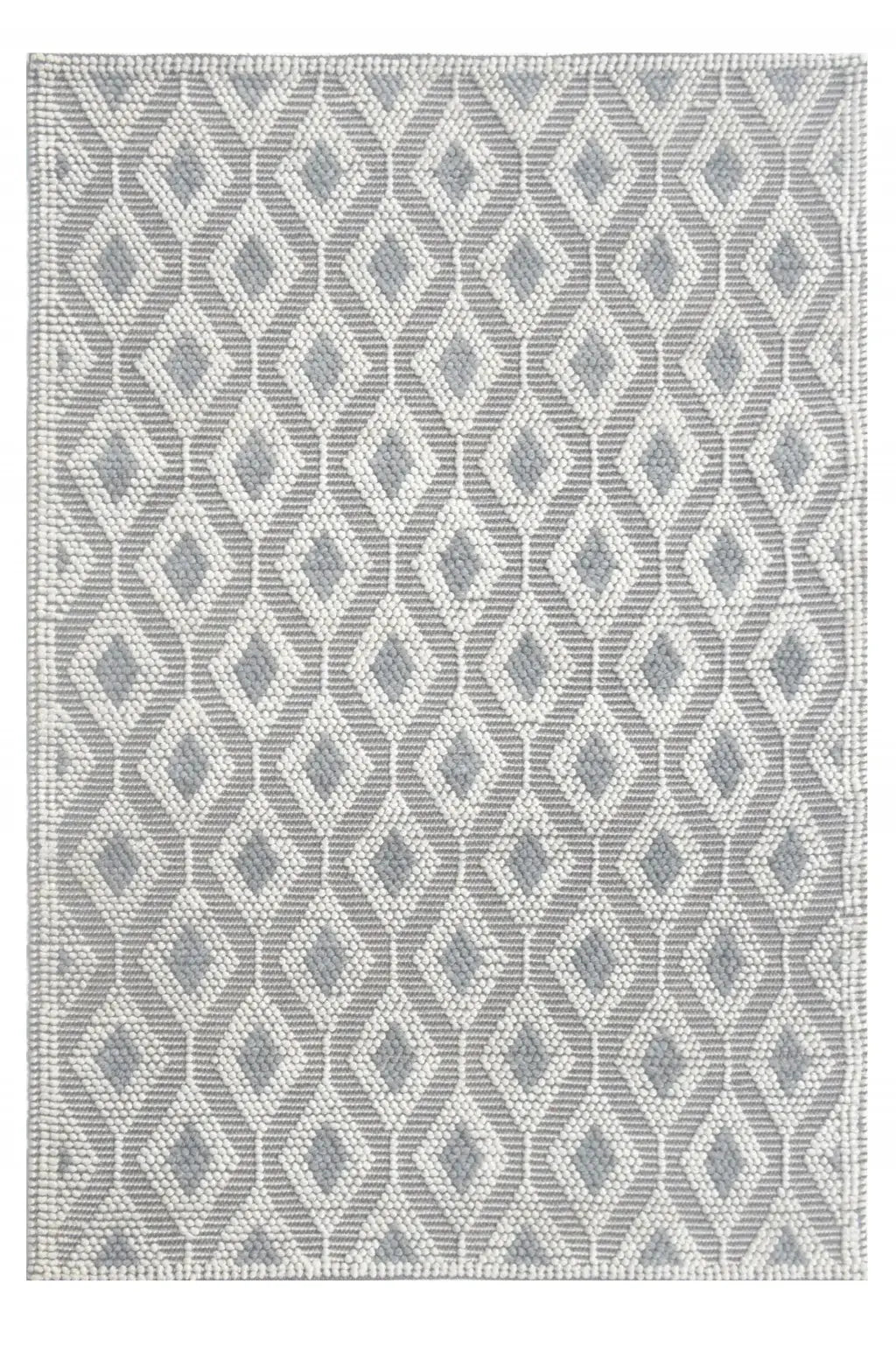 8' X 11' Gray and Ivory Geometric Handmade Area Rug - Homeroots - Flyclothing LLC