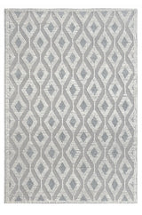9' X 13' Ivory Gray Diamond Trellis Modern Area Rug - Homeroots - Flyclothing LLC