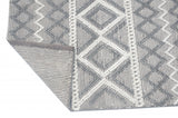 5' X 7' Gray and Ivory Geometric Handmade Area Rug - Homeroots