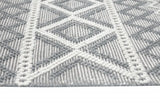 5' X 7' Gray and Ivory Geometric Handmade Area Rug - Homeroots - Flyclothing LLC